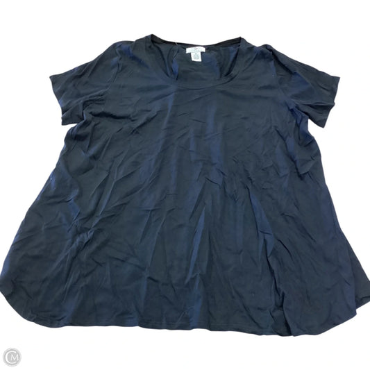 Top Short Sleeve By Clothes Mentor In Black, Size: 3x