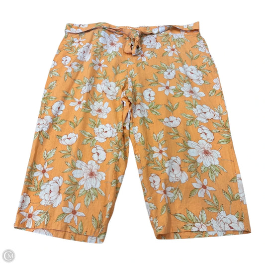 Pants Linen By Blue Sol In Floral Print, Size: 3x