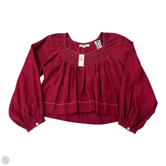 Blouse 3/4 Sleeve By Loft In Purple, Size: S