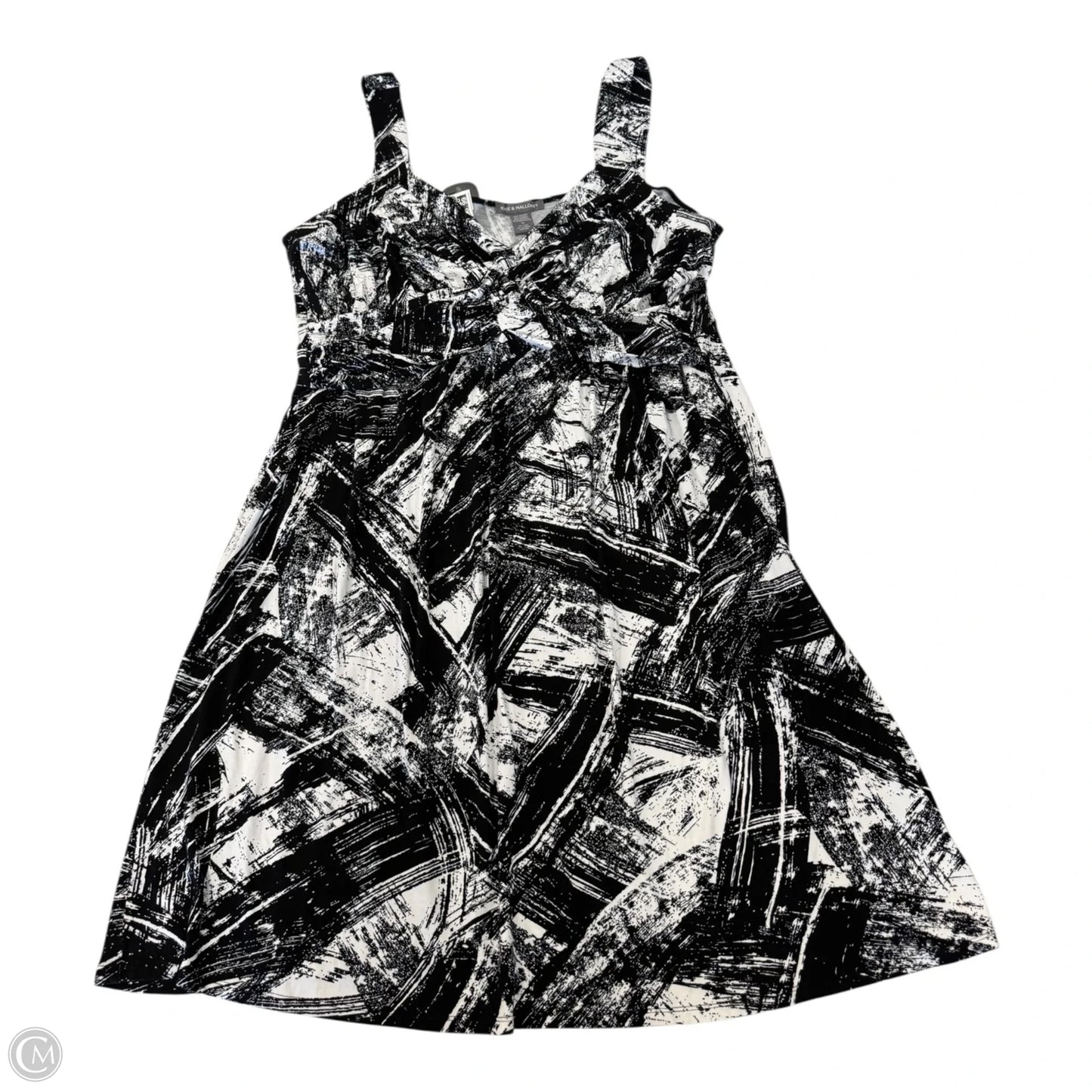 Dress Casual Short By Kate & Mallory In Black & White, Size: 1x