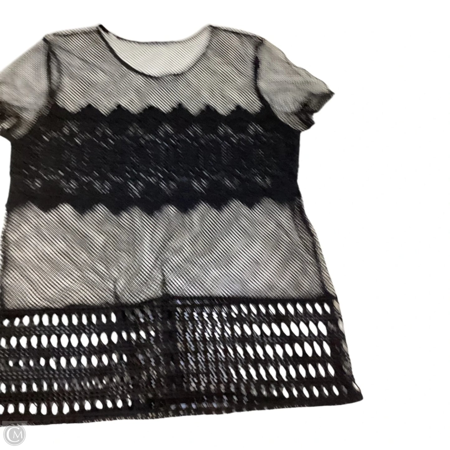 Top Short Sleeve By Elie Tahari In Black, Size: L