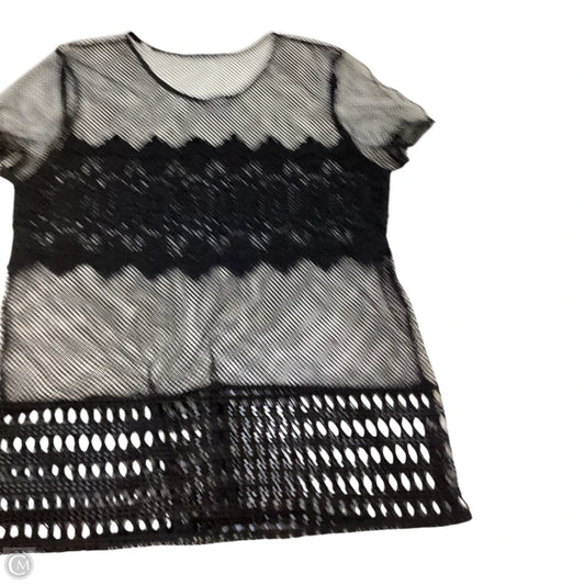 Top Short Sleeve By Elie Tahari In Black, Size: L