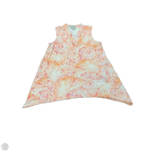 Top Sleeveless By Chicos In Orange, Size: M
