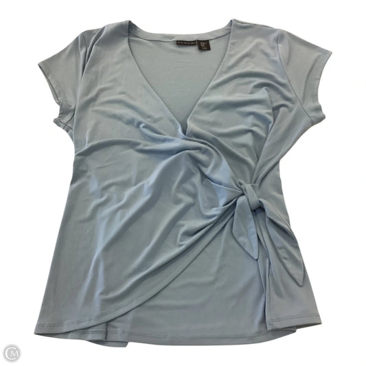 Blouse Short Sleeve By Tahari In Blue, Size: Xl