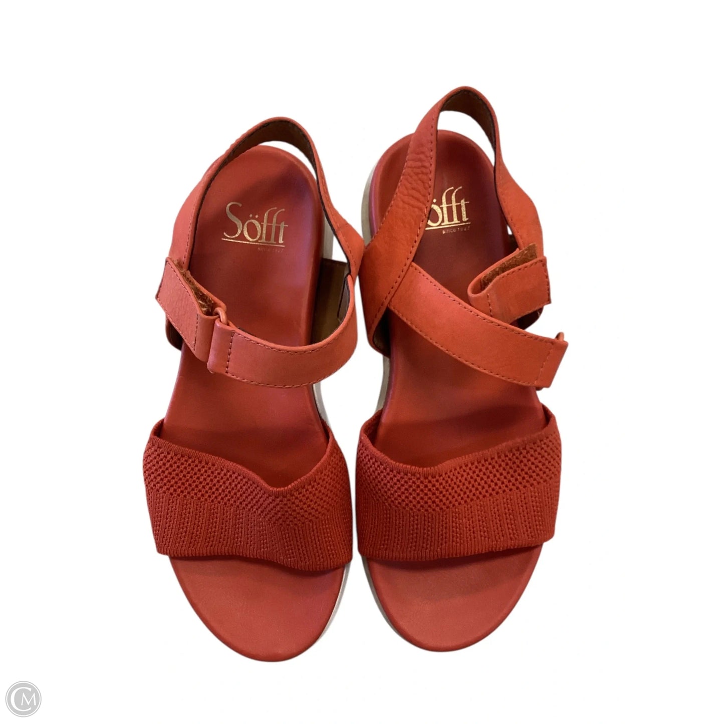 Sandals Flats By Sofft In Orange, Size: 6