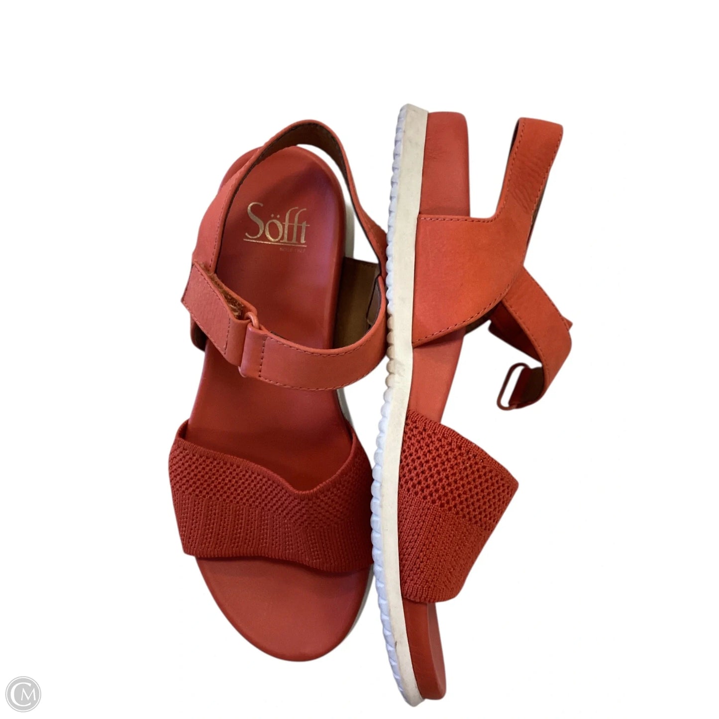 Sandals Flats By Sofft In Orange, Size: 6