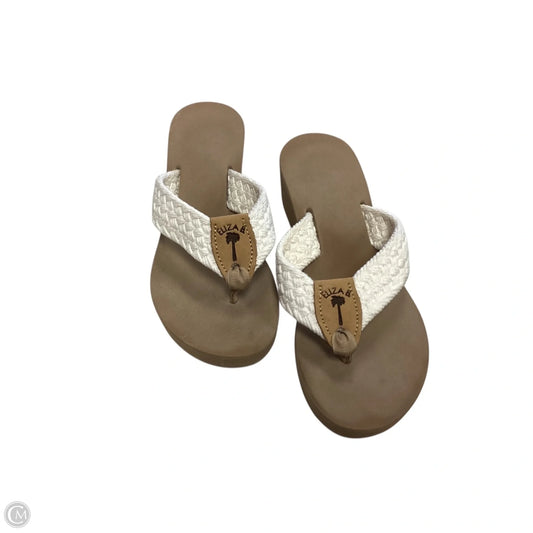 Sandals Flip Flops By Clothes Mentor In White, Size: 6