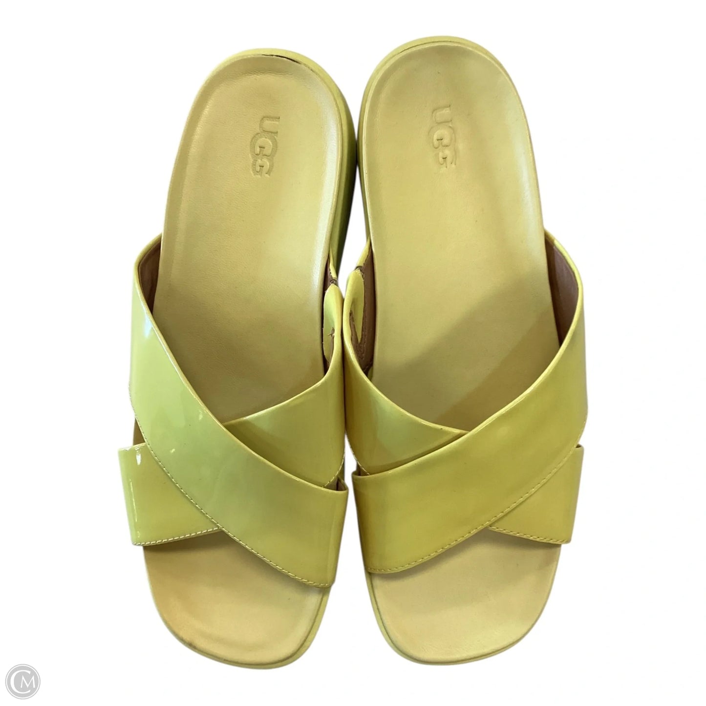 Sandals Designer By Ugg In Yellow, Size: 8