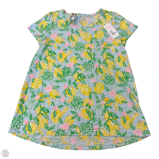 Top Short Sleeve Designer By Lilly Pulitzer In Multi-colored, Size: M