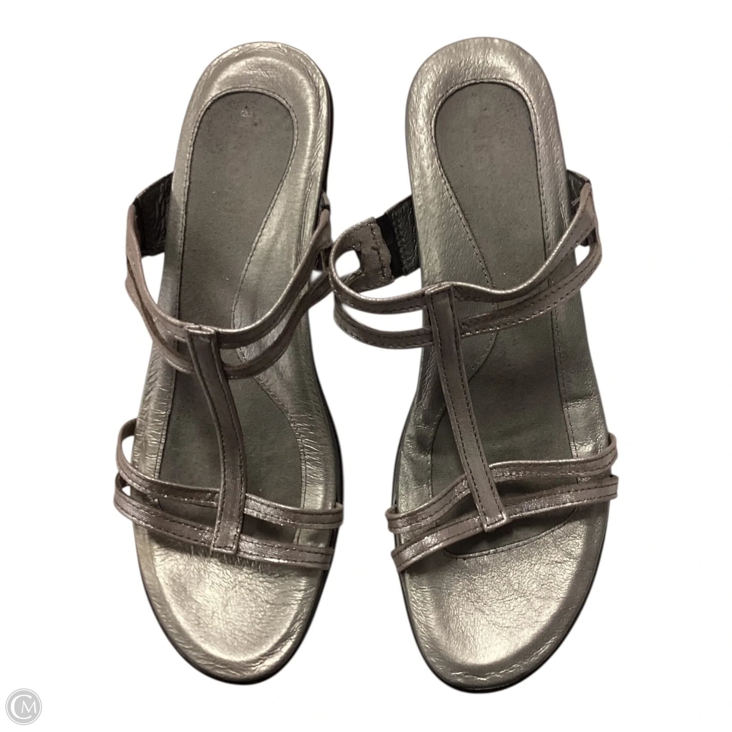 Sandals Heels Block By Naot In Silver, Size: 7.5