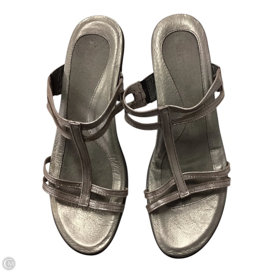 Sandals Heels Block By Naot In Silver, Size: 7.5