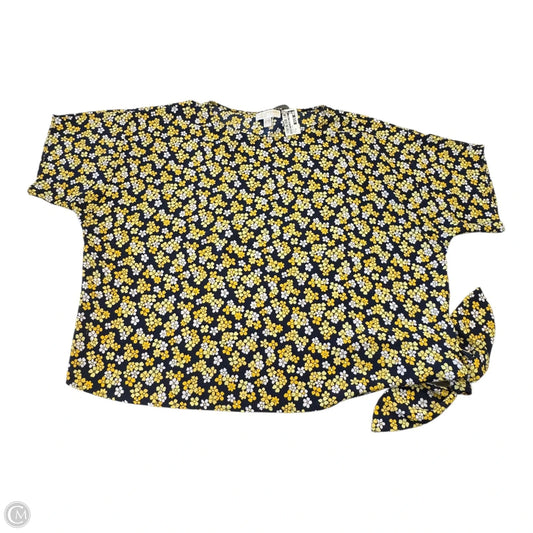 Blouse Short Sleeve By Michael By Michael Kors In Floral Print, Size: 2x