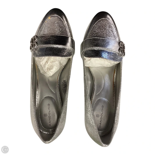 Shoes Heels Block By Bandolino In Silver, Size: 7