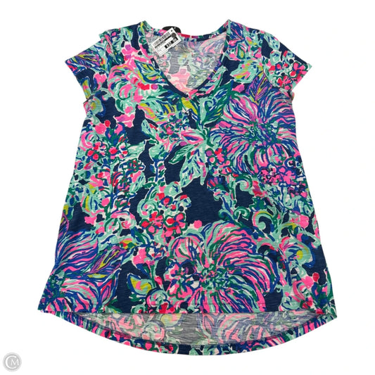 Top Short Sleeve Designer By Lilly Pulitzer In Multi-colored, Size: S