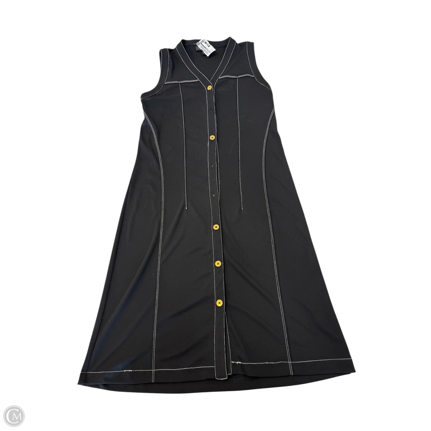 Dress Casual Midi By Donna Karan In Black, Size: S