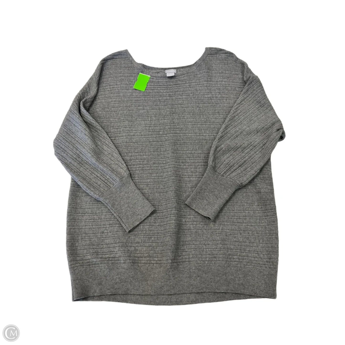 Sweater By Chicos In Grey, Size: L