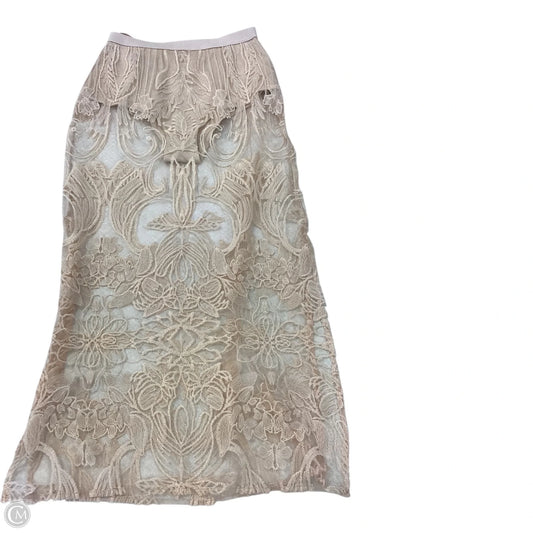 Skirt Maxi By Anthropologie In Tan, Size: Xs