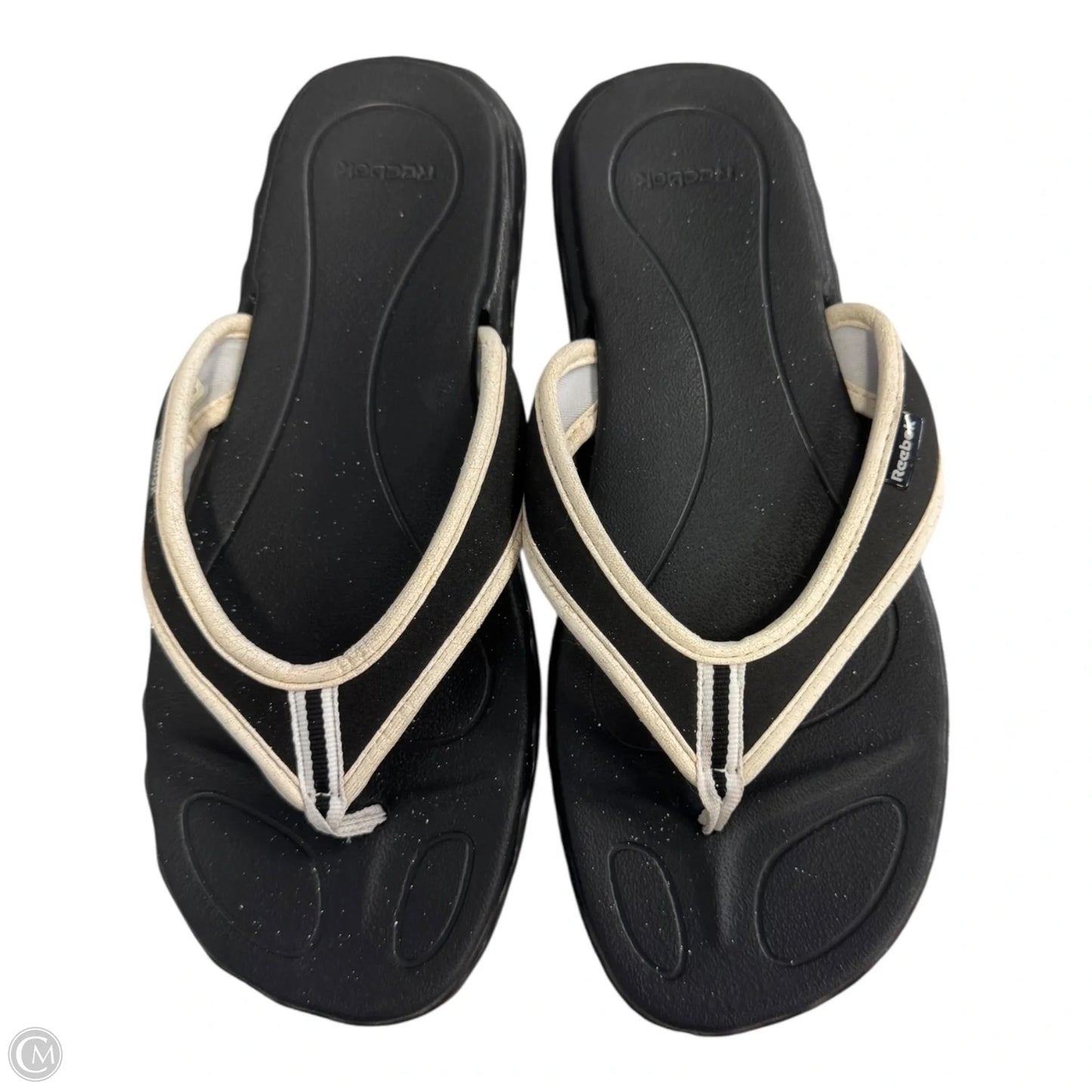 Sandals Flip Flops By Reebok In Black, Size: 8