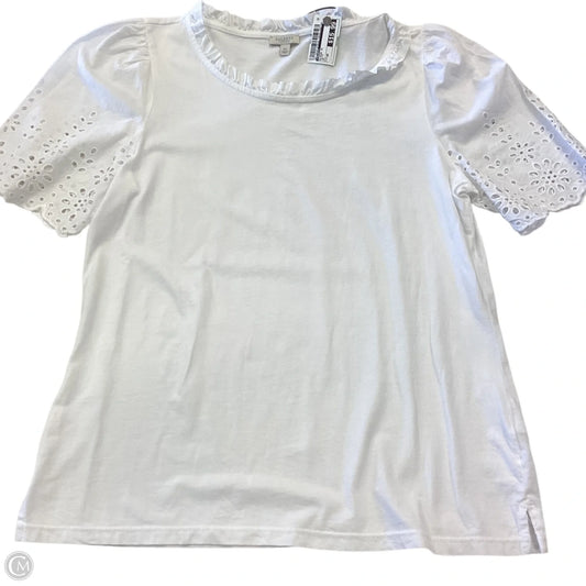Blouse Short Sleeve By Talbots In White, Size: Mp