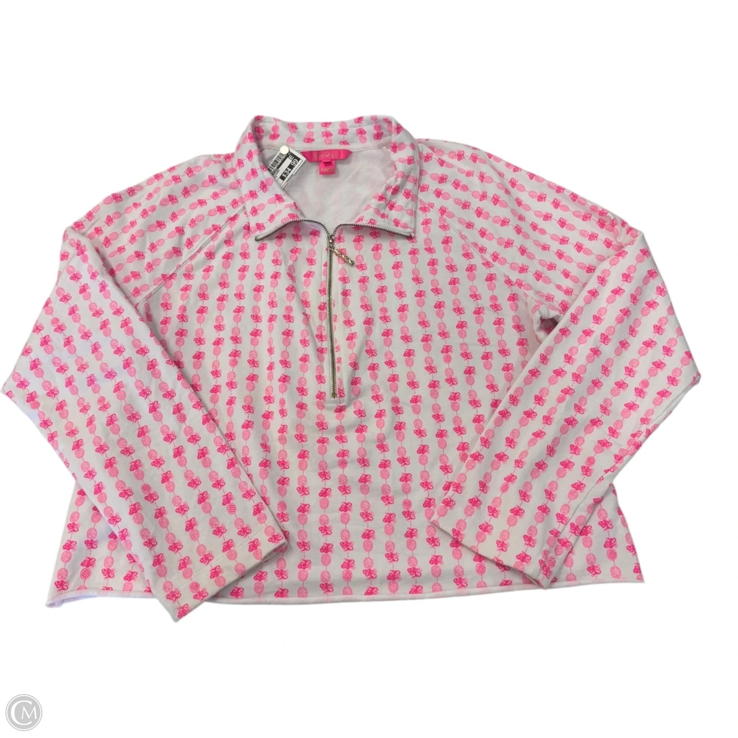 Jacket Designer By Lilly Pulitzer In Pink & White, Size: Xl
