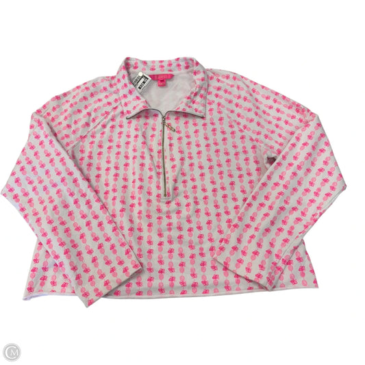 Jacket Designer By Lilly Pulitzer In Pink & White, Size: Xl