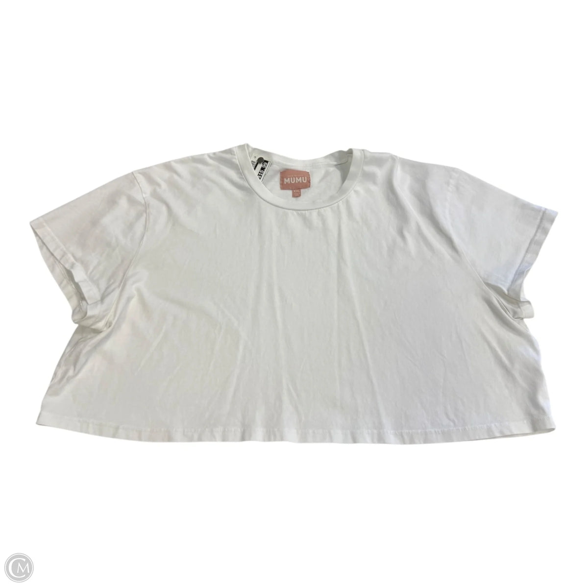Top Short Sleeve Basic By Mumu In White, Size: Xxl