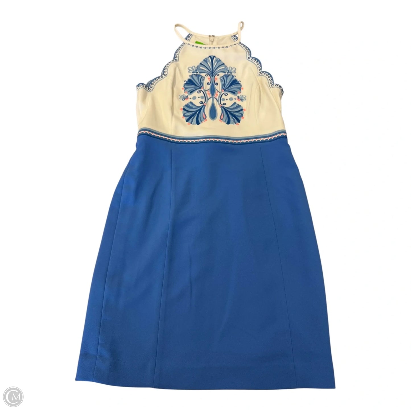 Dress Designer By Lilly Pulitzer In Blue & White, Size: 12