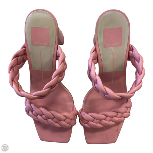 Sandals Heels Block By Dolce Vita In Pink, Size: 7.5