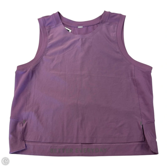 Athletic Tank Top By Lululemon In Purple, Size: S