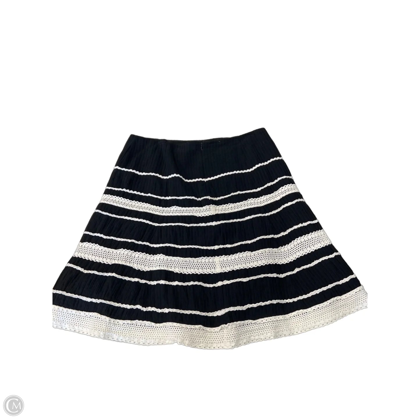 Skirt Midi By Talbots In Black & Cream, Size: 16