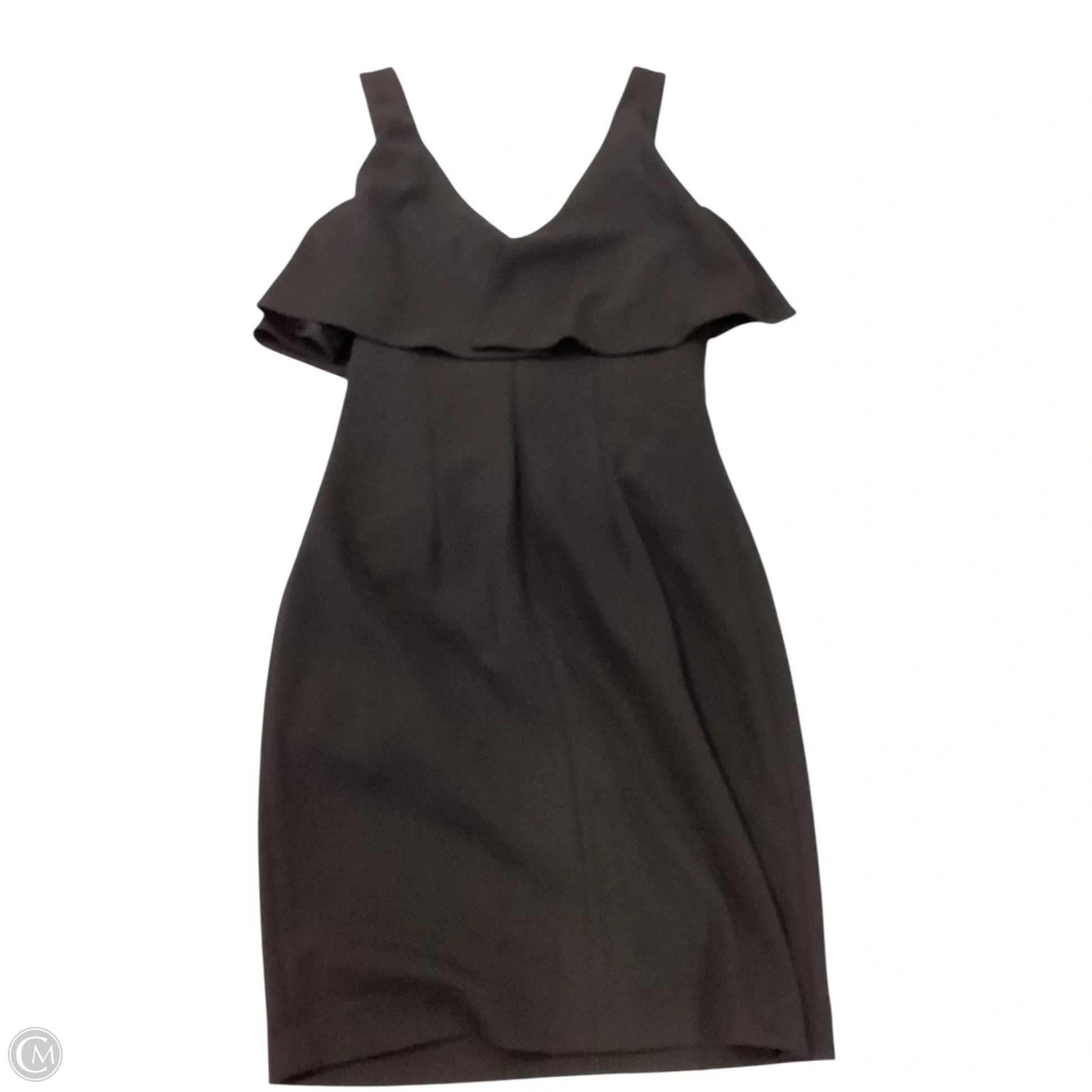 badgley mischka black dress Black Draped Cowl Neck Midi Dress by Badgley Mischka