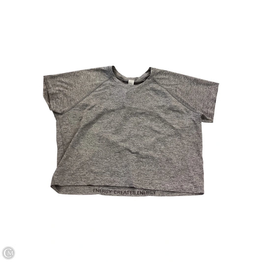 Top Short Sleeve By Lululemon In Grey, Size: 14