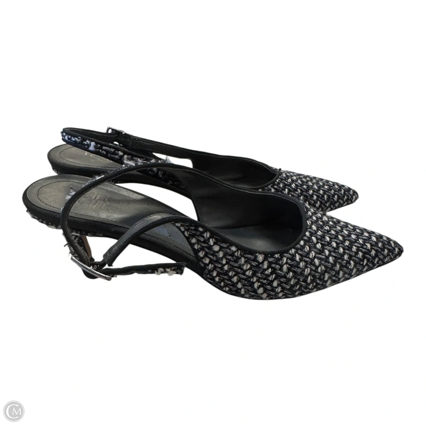 Shoes Heels Kitten By Franco Sarto In Black & White, Size: 7