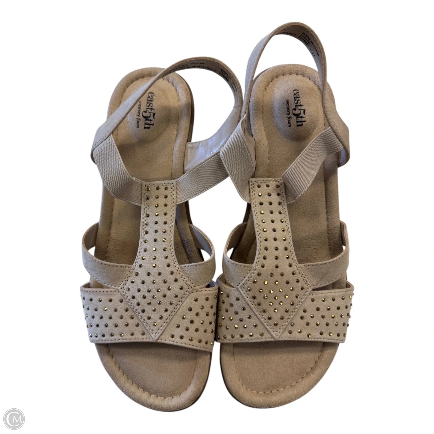 Sandals Heels Wedge By East 5th In Tan, Size: 11