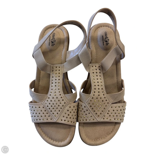 Sandals Heels Wedge By East 5th In Tan, Size: 11