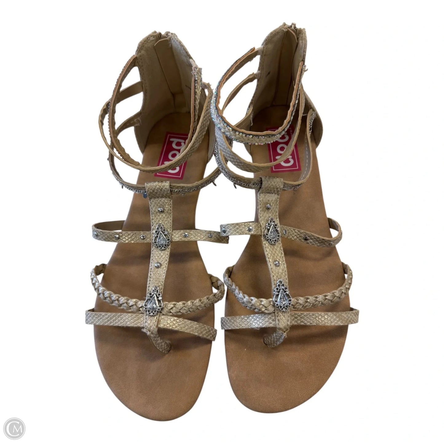 Sandals Flats By Clothes Mentor In Tan, Size: 11