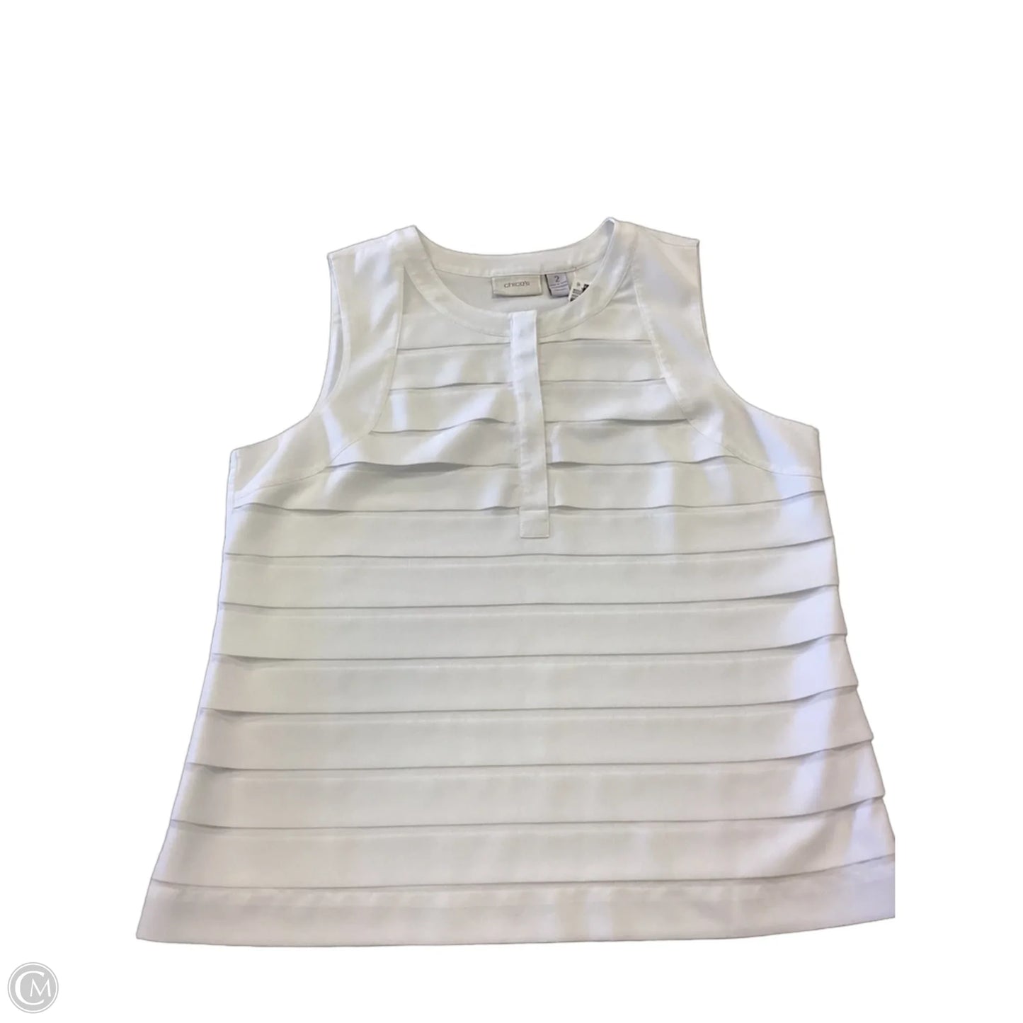 Blouse Sleeveless By Chicos In White, Size: L
