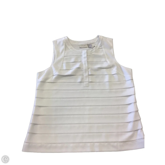 Blouse Sleeveless By Chicos In White, Size: L