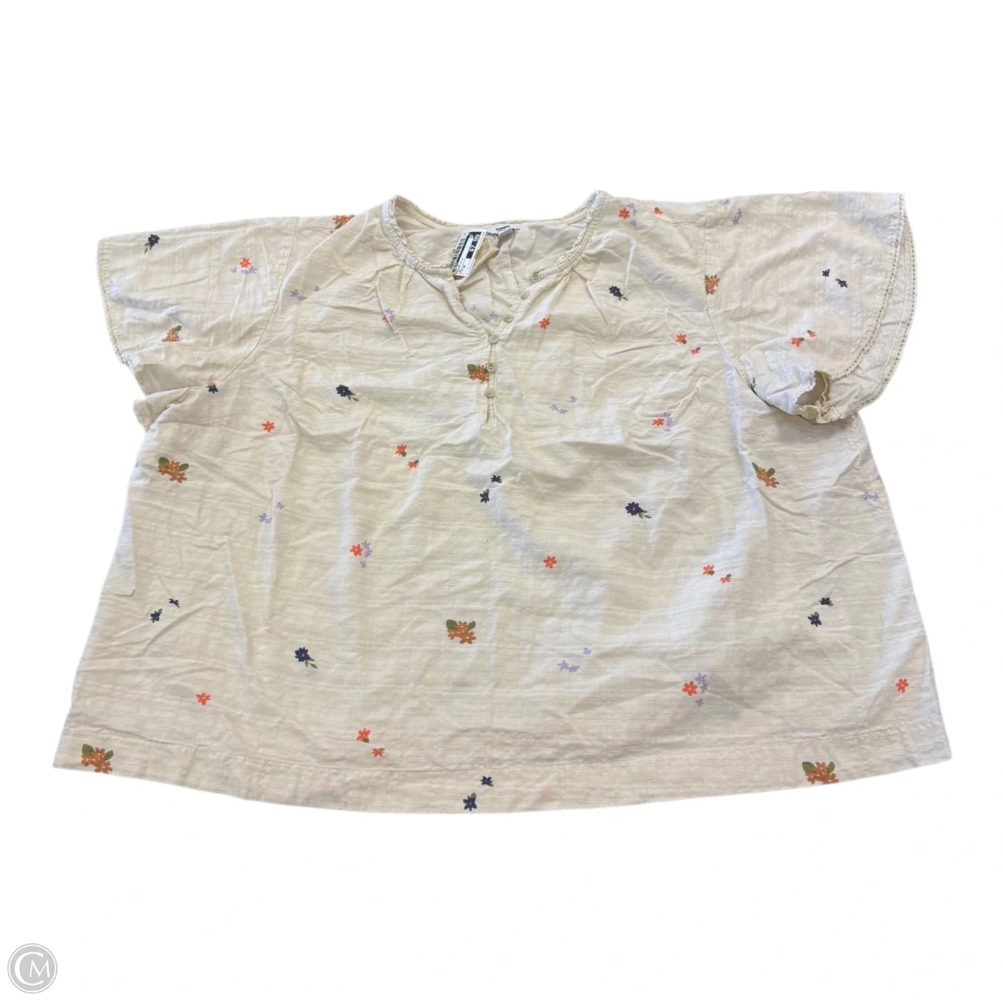 Top Short Sleeve By Sonoma In Floral Print, Size: 3x