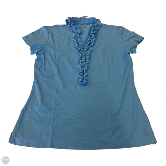 Top Short Sleeve Designer By Lilly Pulitzer In Blue, Size: S