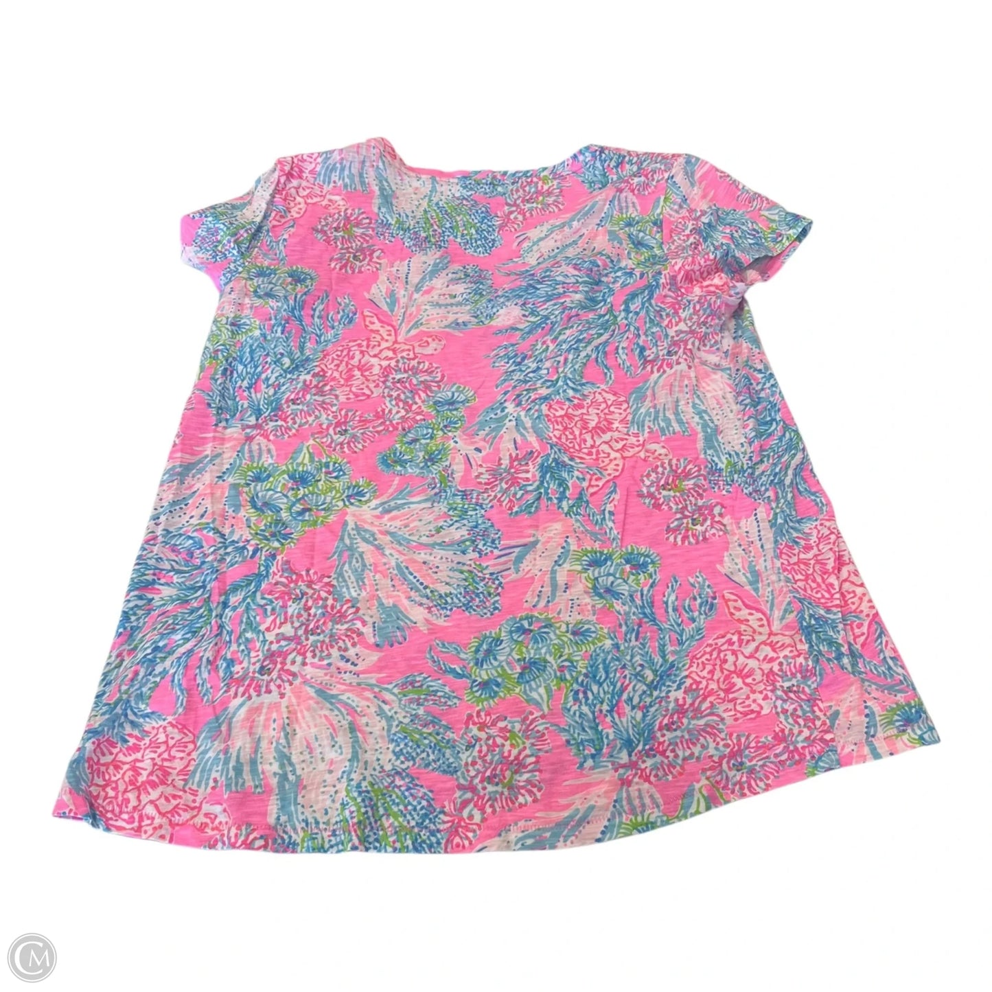 Top Short Sleeve Designer By Lilly Pulitzer In Pink, Size: S