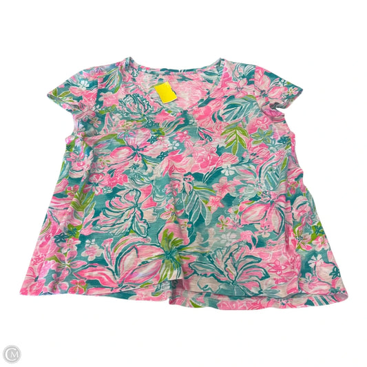 Top Short Sleeve Designer By Lilly Pulitzer In Pink, Size: S