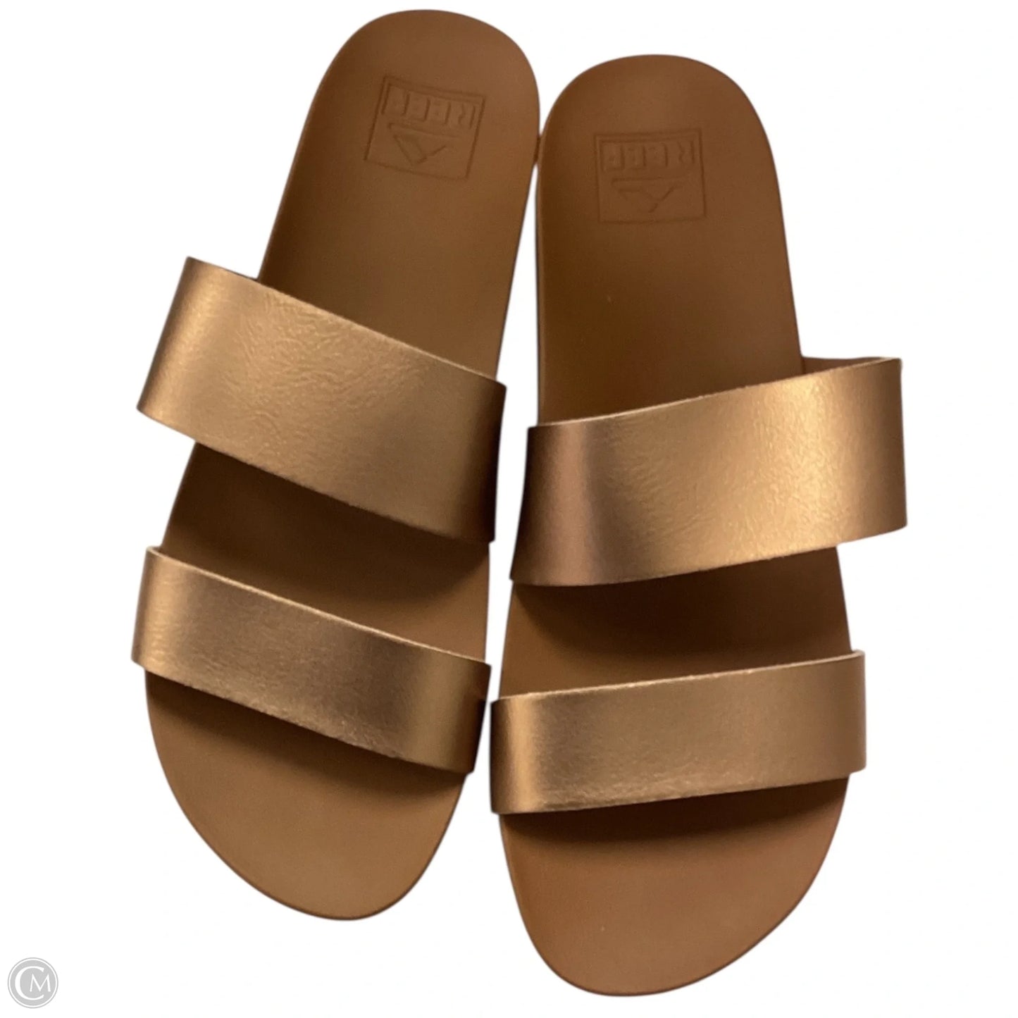 Sandals Flats By Reef In Gold, Size: 9