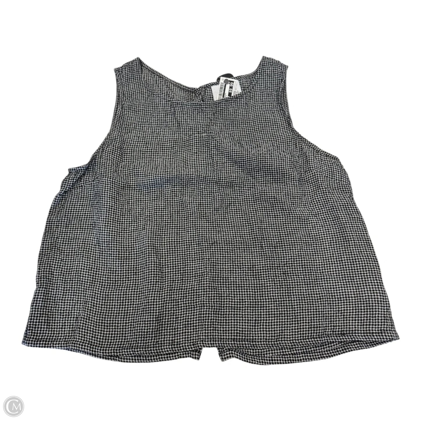 Top Sleeveless By C And C In Black & White, Size: Xl