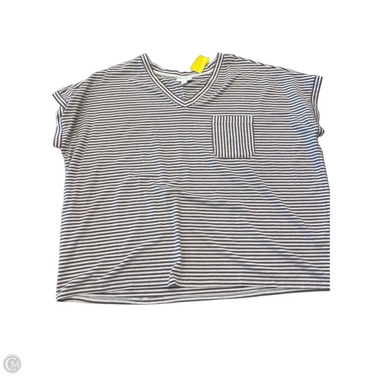 Top Short Sleeve By J. Jill In Striped Pattern, Size: L