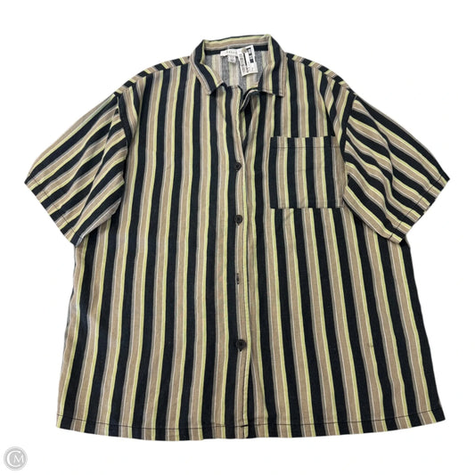 Top Short Sleeve By Top Shop In Striped Pattern, Size: 6