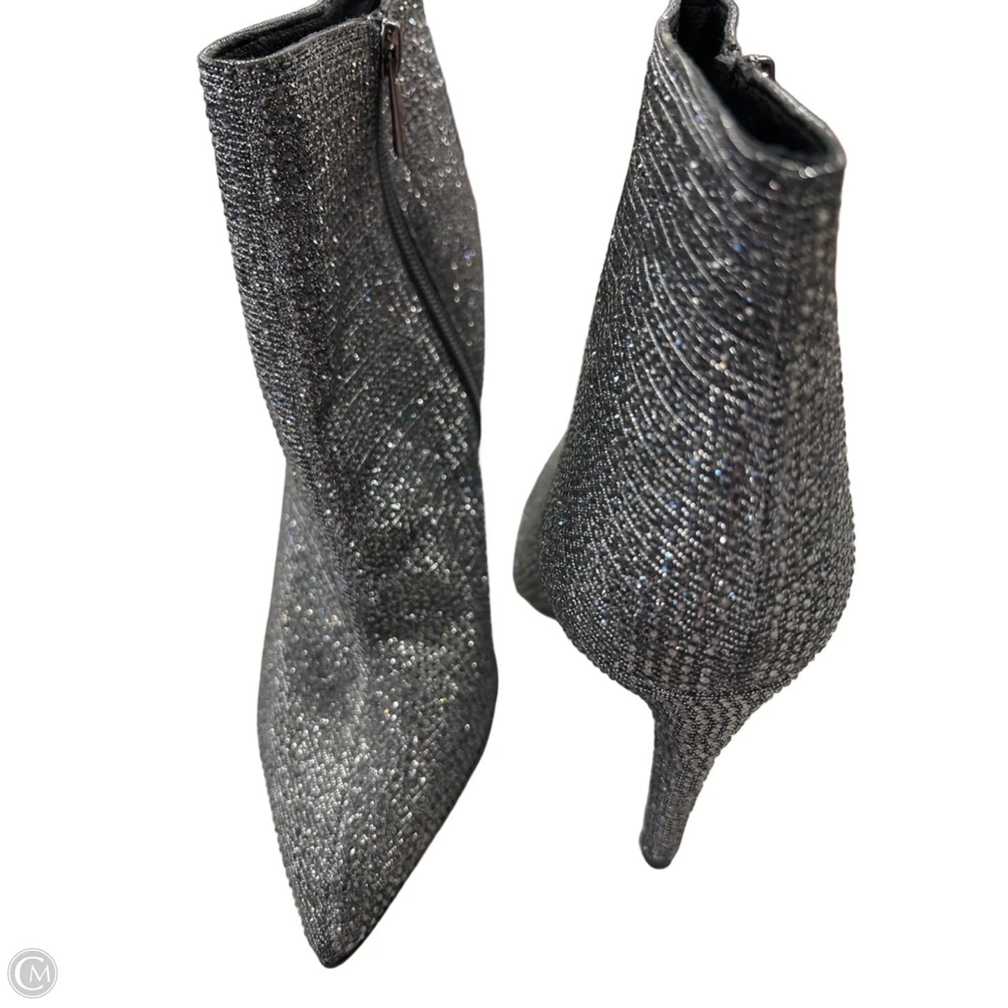 Boots Ankle Heels By Jessica Simpson In Silver, Size: 10