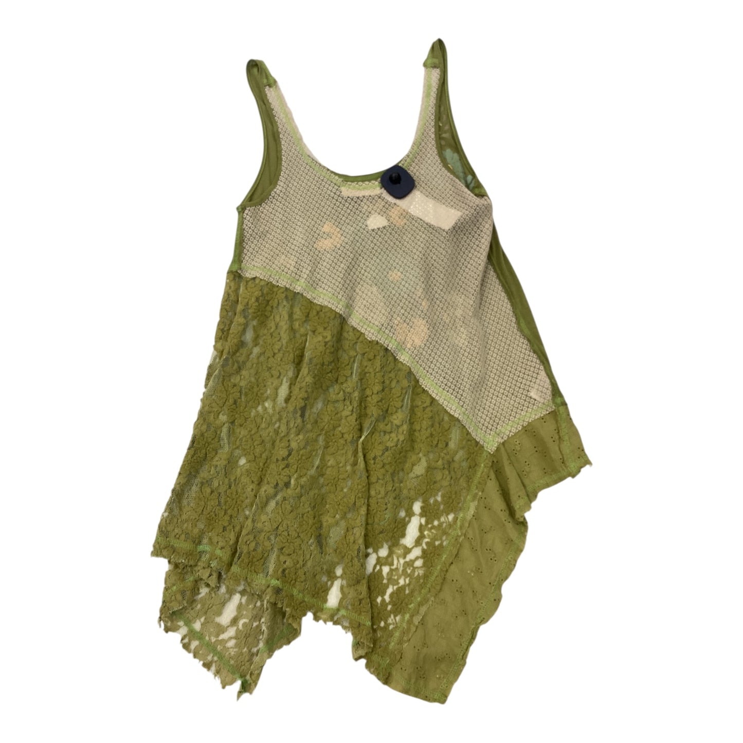 Top Sleeveless By Cmc In Green, Size: M